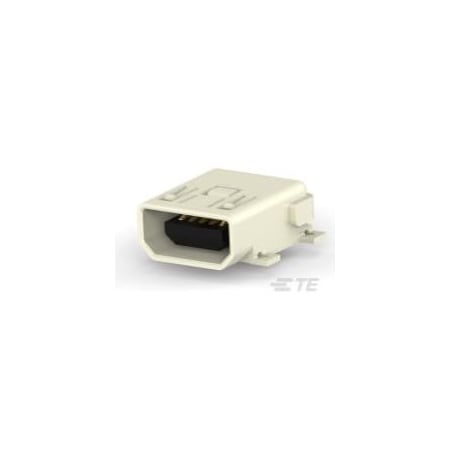 Te Connectivity Telecom And Datacom Connector, 5 Contact(S), Female, Right Angle, Solder Terminal, Detent,  1734328-2